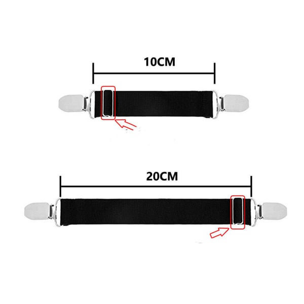 4 st Elastiska halkfria remmar Black
