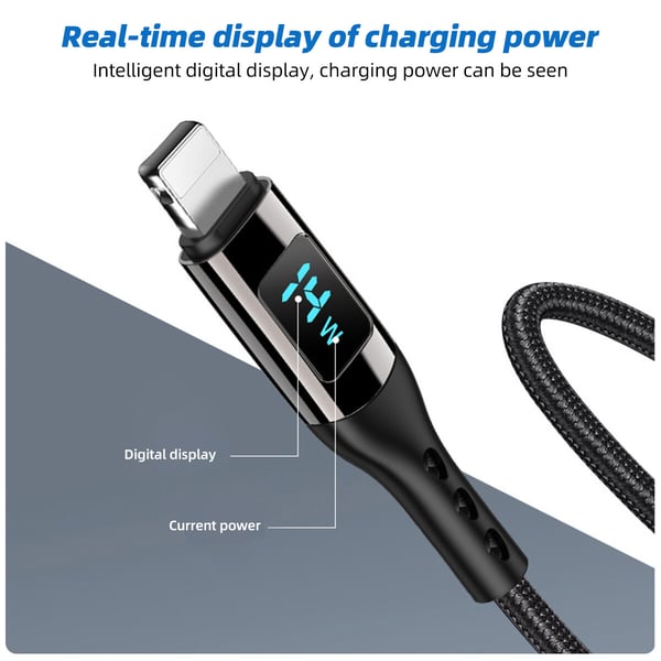 USB-C PD hurtigopladningskabel 100 W Black 1 m