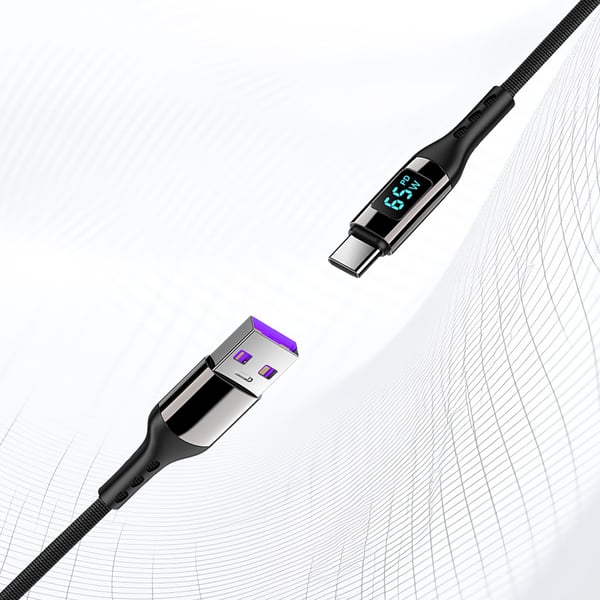 USB-C PD hurtigopladningskabel 100 W Black 2 m