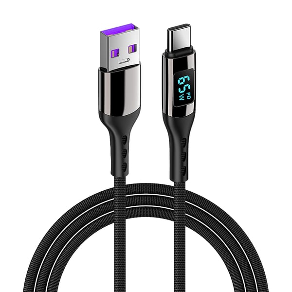 USB C-hurtigladekabel PD 100 W Black 2 m