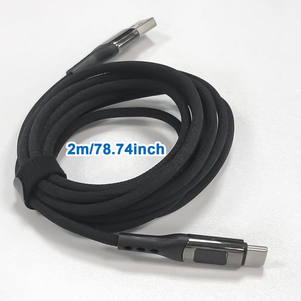 USB-C PD hurtigopladningskabel 100 W Black 2 m