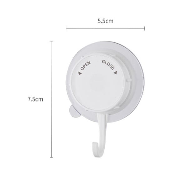 Tehokkaat imukuppikoukut 2 kpl White