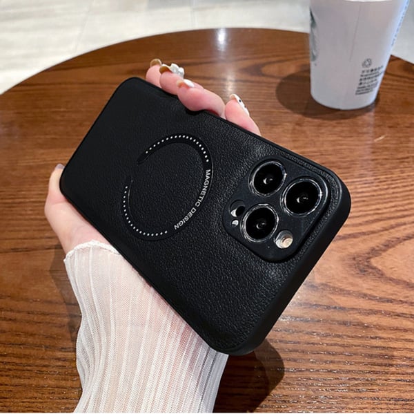 Mobilveske med MagSafe for støtte for trådløs lading Black iPhone 13 Pro Max