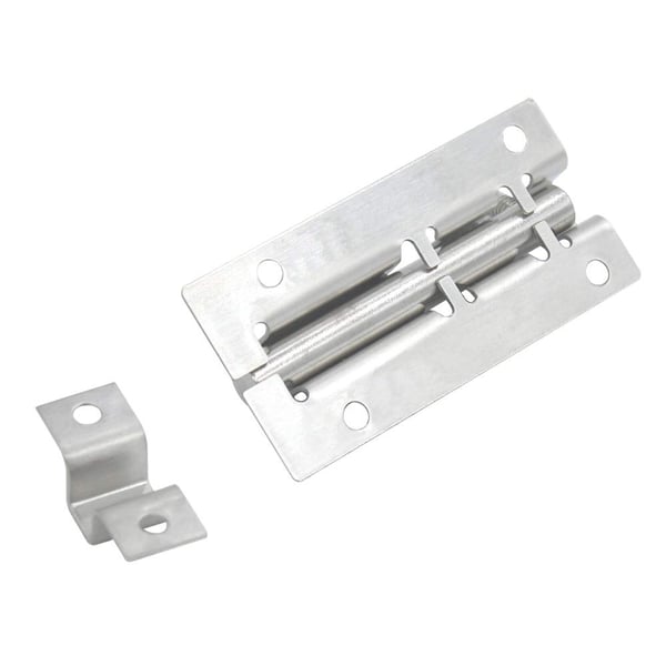 Dørlås regel dør skyveregel med skruer rustfritt stål 2-sett 1.5 inch