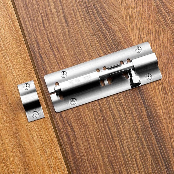 Dørlås regel dør skyveregel med skruer rustfritt stål 2-sett 1.5 inch