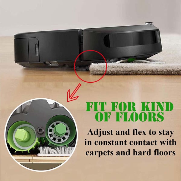 Hovedbørster til iRobot Roombai 7, 4 par Green iRobot Roomba