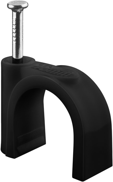 Kabelclips 16 mm, sort
