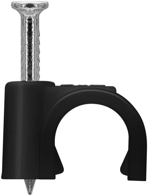 Kabelclips 7 mm, sort