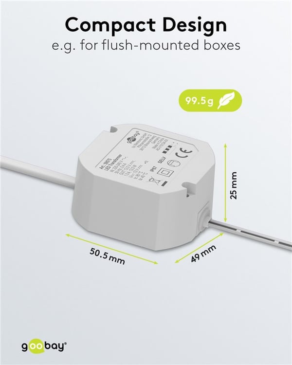 LED-transformer 12 V (DC) (DC), 12 W, IP67