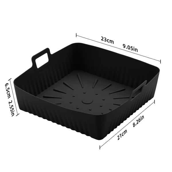 Matbeholder til airfryer, av ikke-klebrig silikon Black