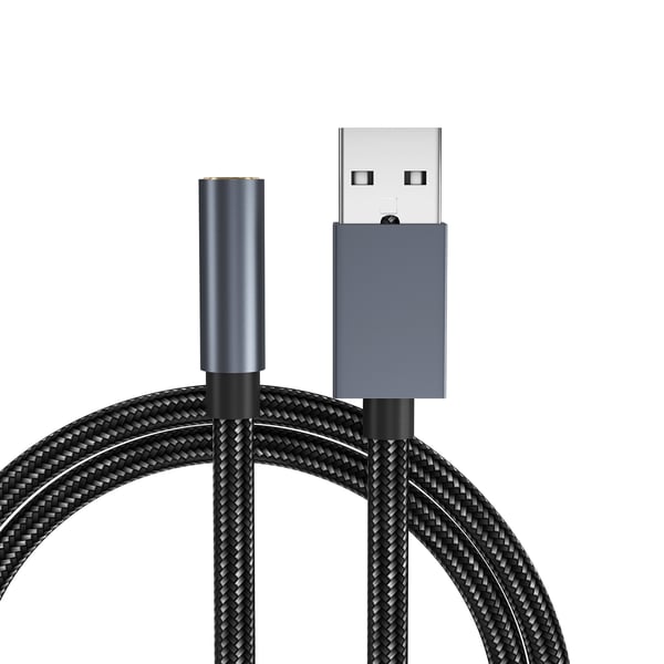 USB - 3,5 mm (naaras) audiosovitin Grey