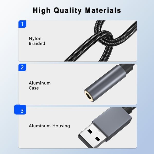 USB - 3,5 mm (naaras) audiosovitin Grey