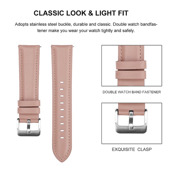 Galaxy Watch 3rd generation læderurrem Pink