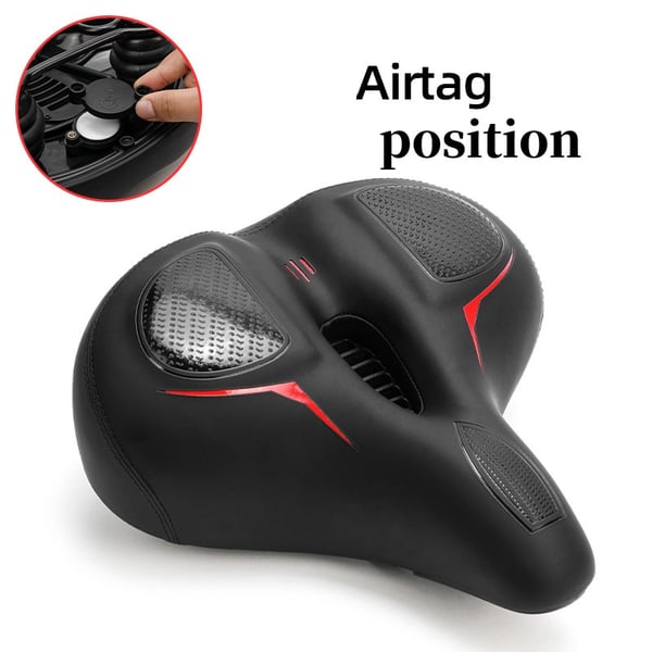 Pyörän satulaistuin Airtag-pidikkeellä Black