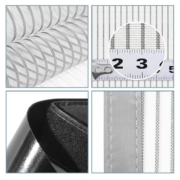 Glassfiber vindu nettinggardin med glidelås - holder insekter ute 120x120 cm White