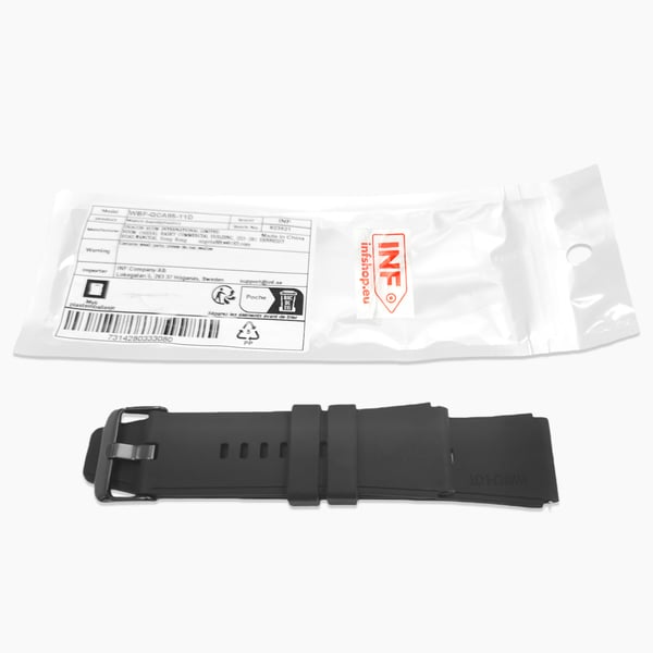 Universell kompatibel klokkerem - 22 mm Black
