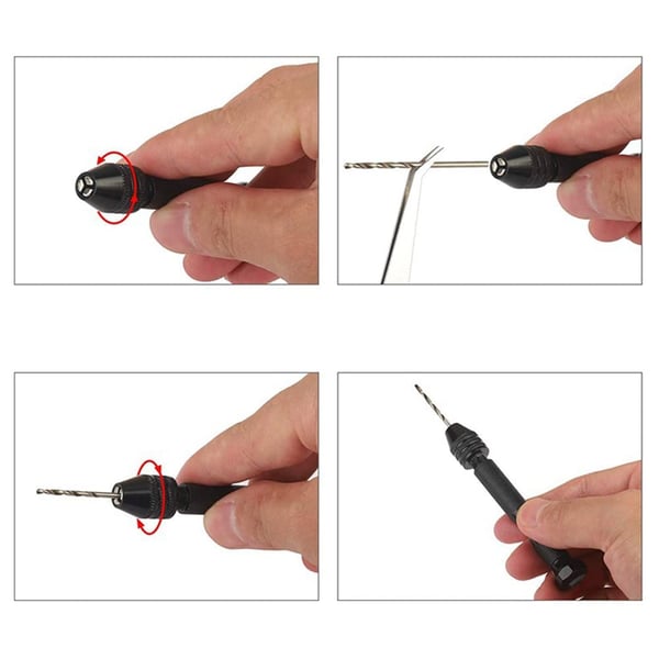 Manuelt værktøjssæt med Micro spiralbor Black