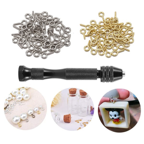 Håndholdt drill med 49 stk. bor med 0,5-3,0 mm diameter Black