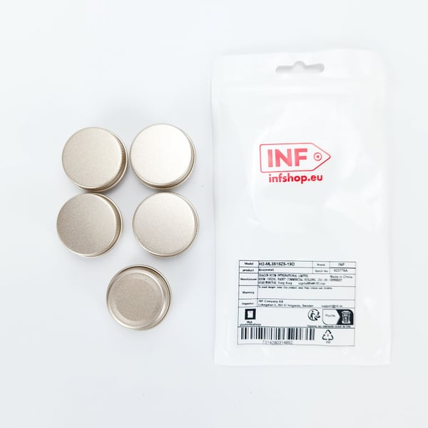 Aluminiumsboks med skrukork 10 ml 5-pak Gold