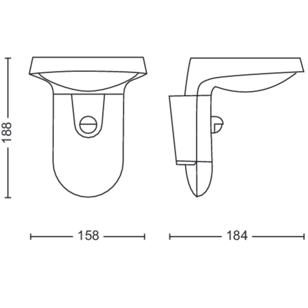 Tyla Vegglampe Solcelle IR sensor