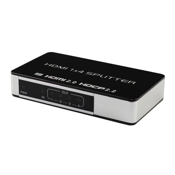 1 x 4 HDMI splitter UltraHD 4K@60Hz understøtter 3D HDMI V2.0 HDCP 2.2 18 Gbps