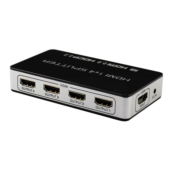 1 x 4 HDMI splitter UltraHD 4K@60Hz understøtter 3D HDMI V2.0 HDCP 2.2 18 Gbps