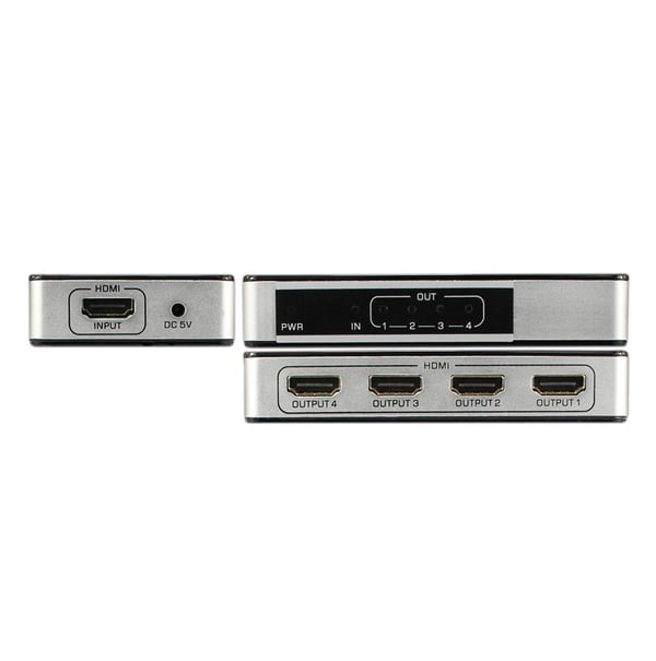1 x 4 HDMI splitter UltraHD 4K@60Hz understøtter 3D HDMI V2.0 HDCP 2.2 18 Gbps