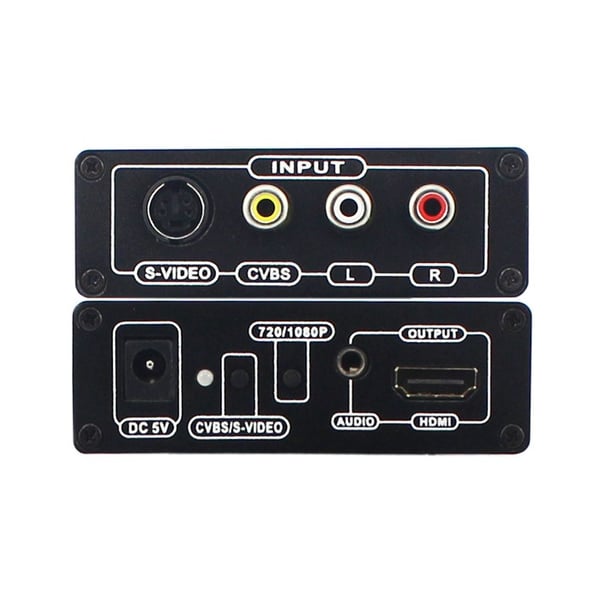 AV & S-VIDEO TIL HDMI konverter Black