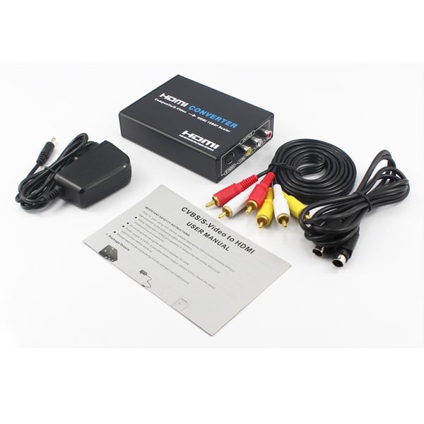 AV & S-VIDEO TIL HDMI konverter Black