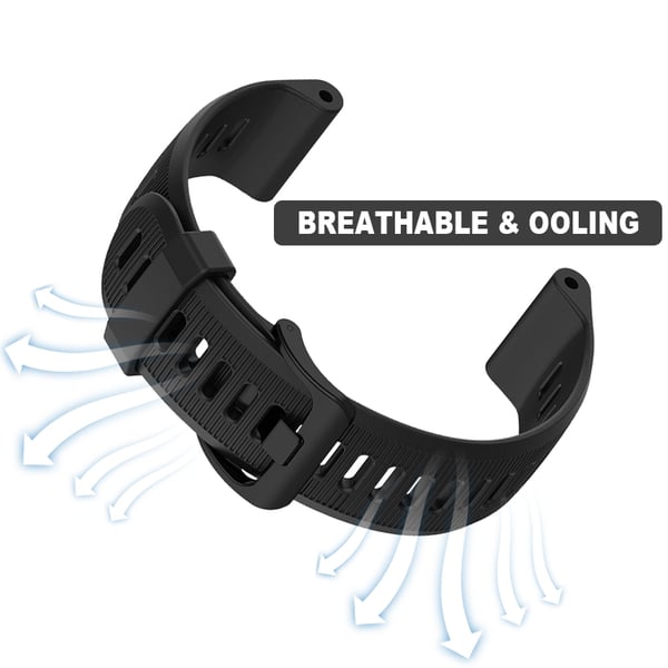 Urrem silikone Black Garmin Forerunner 945/935, Garmin Fenix 5