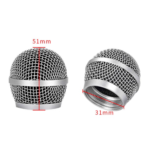 Bytt ut mikrofonhodet med innvendig skum Silver Shure PG48/PG58/PGX2/BLX288/PG24