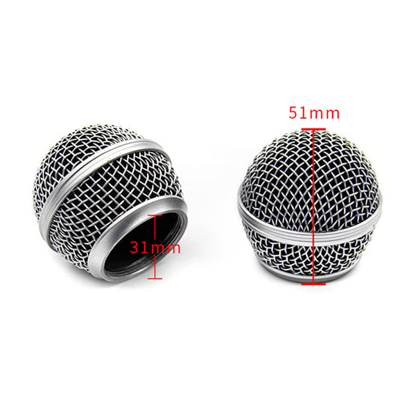 Bytt ut mikrofonhodet med innvendig skum Silver Shure PG48/PG58/PGX2/BLX288/PG24
