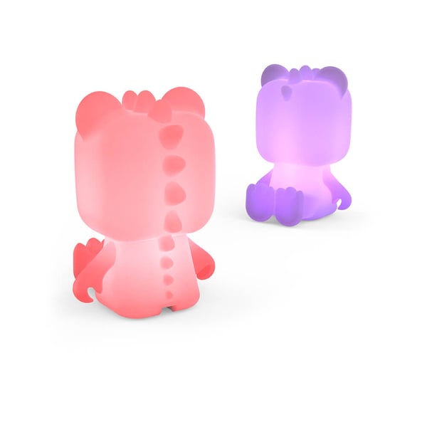 Søt Nattlampe Dino Multicolor