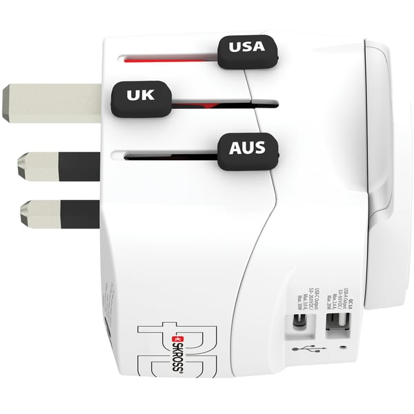 Verdens reiseadapter PRO Light USB AC30PD World PD 30W Jordet