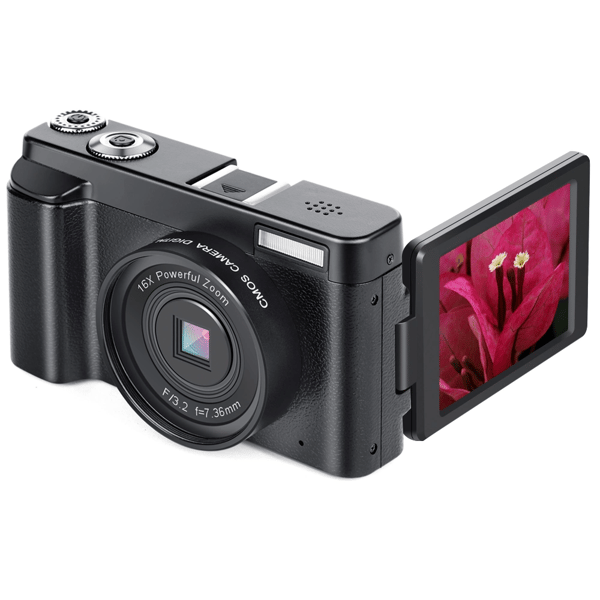 Digikamera 4K 48MP 3,0 tuumaa IPS kiinteä tarkennus Black