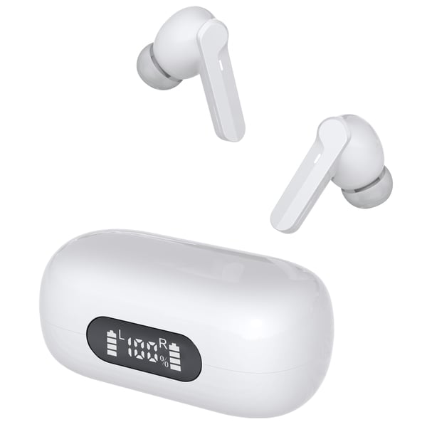Hovedtelefoner In-Ear TWS LED 6h TWE-40 Hvid