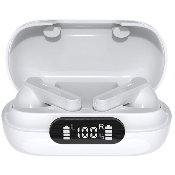 Hovedtelefoner In-Ear TWS LED 6h TWE-40 Hvid
