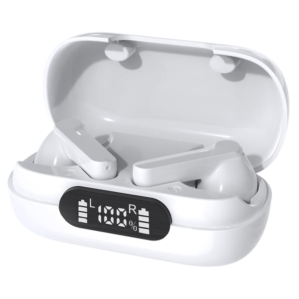 Hovedtelefoner In-Ear TWS LED 6h TWE-40 Hvid