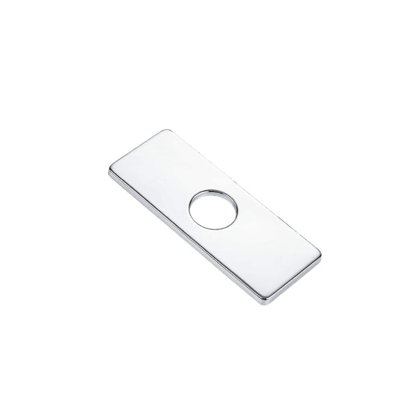 Dekkplate dekkskive for blandebatteri Rustfritt stål 6 tommer Silver