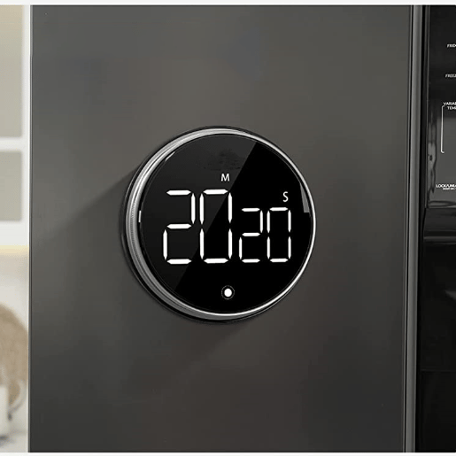 Digital kjøkkentimer, magnetisk nedtellingstidtaker med stort LED-display Black