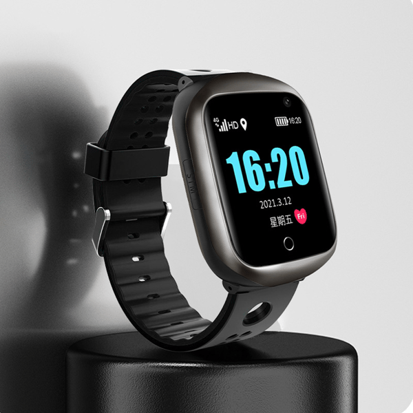 Smartur med GPS-positionering, puls, søvnmonitor, videoopkald, IP67 Black