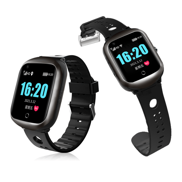 Smartur med GPS-positionering, puls, søvnmonitor, videoopkald, IP67 Black