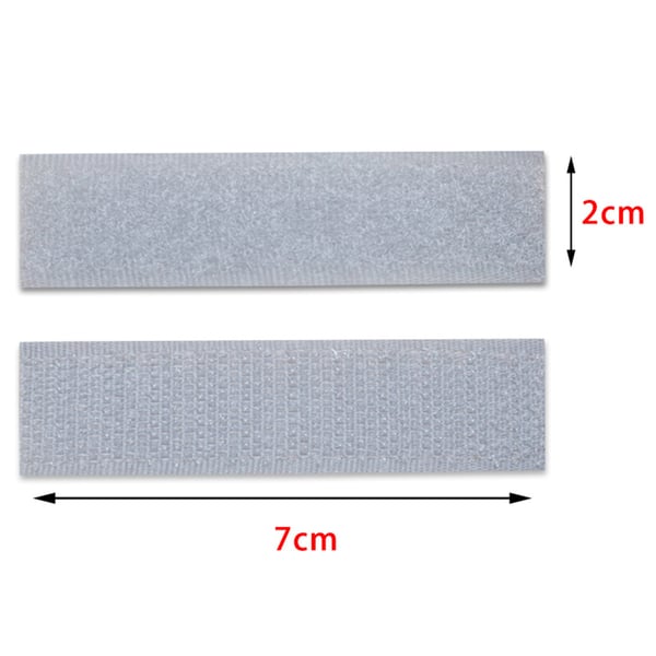 Velcro reparationslapper - 1 par Grey