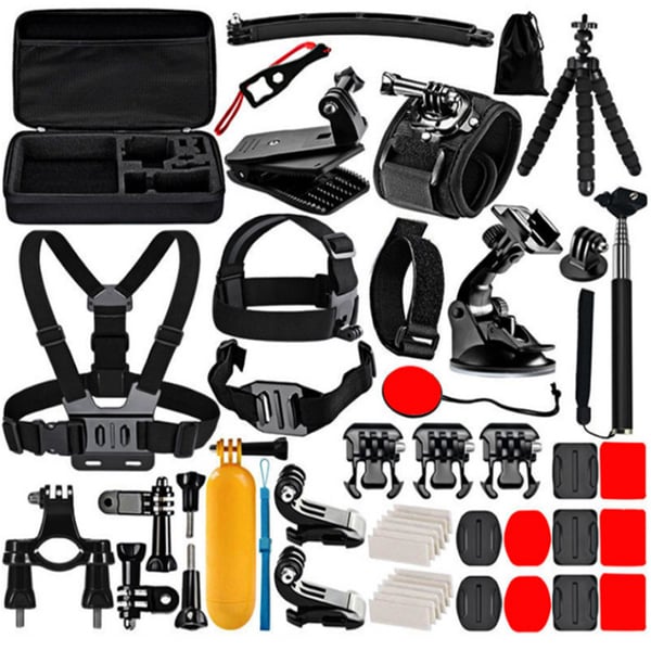 Tarvikesarja toimintakameralle 50 osaa MultiColor GoPro 9/8/7, Insta 360, DJI Osmo Action Tarvikesarja toimintakameralle 50 osaa MultiColor GoPro 9/8/7, Insta 360, DJI Osmo Action