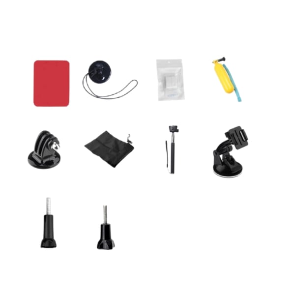 Tilbehørssæt til actionkamera 50 dele MultiColor GoPro 9/8/7, Insta 360, DJI Osmo Action