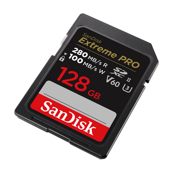 Extreme Pro 128GB 280MB/s V60 C10 UHS-II