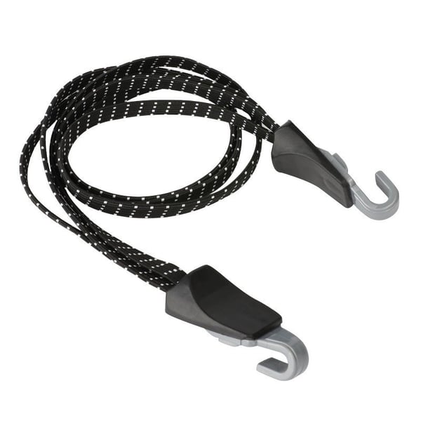 Bungee snor med stålkrog Black