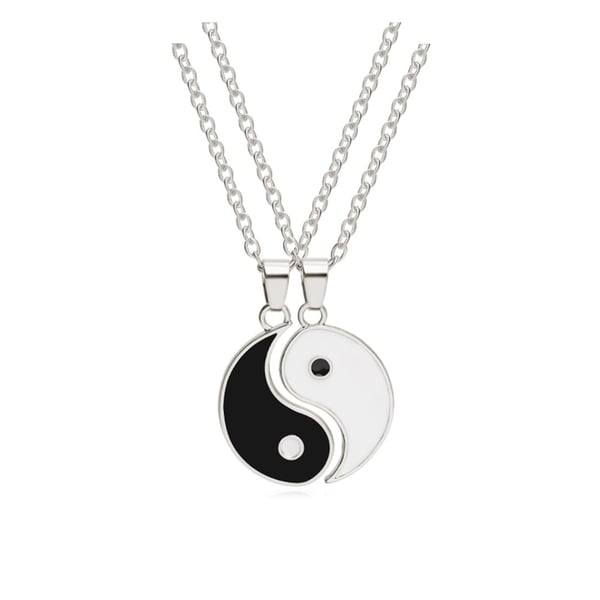 Yin Yang anheng halskjeder armbånd sett Silver