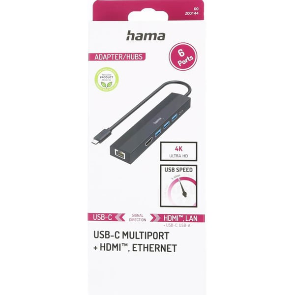 USB-C-moniporttisovitin, 6 porttia
