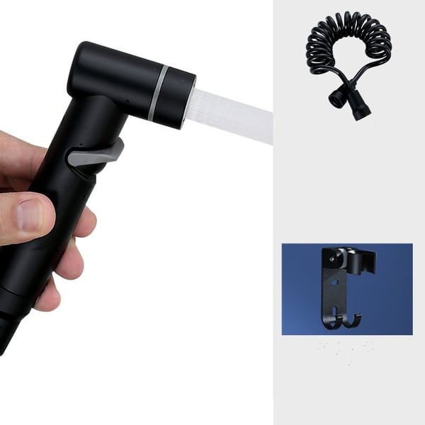 Håndholdt bidetsprøyte for toalett – Bidetfeste for toalett Black